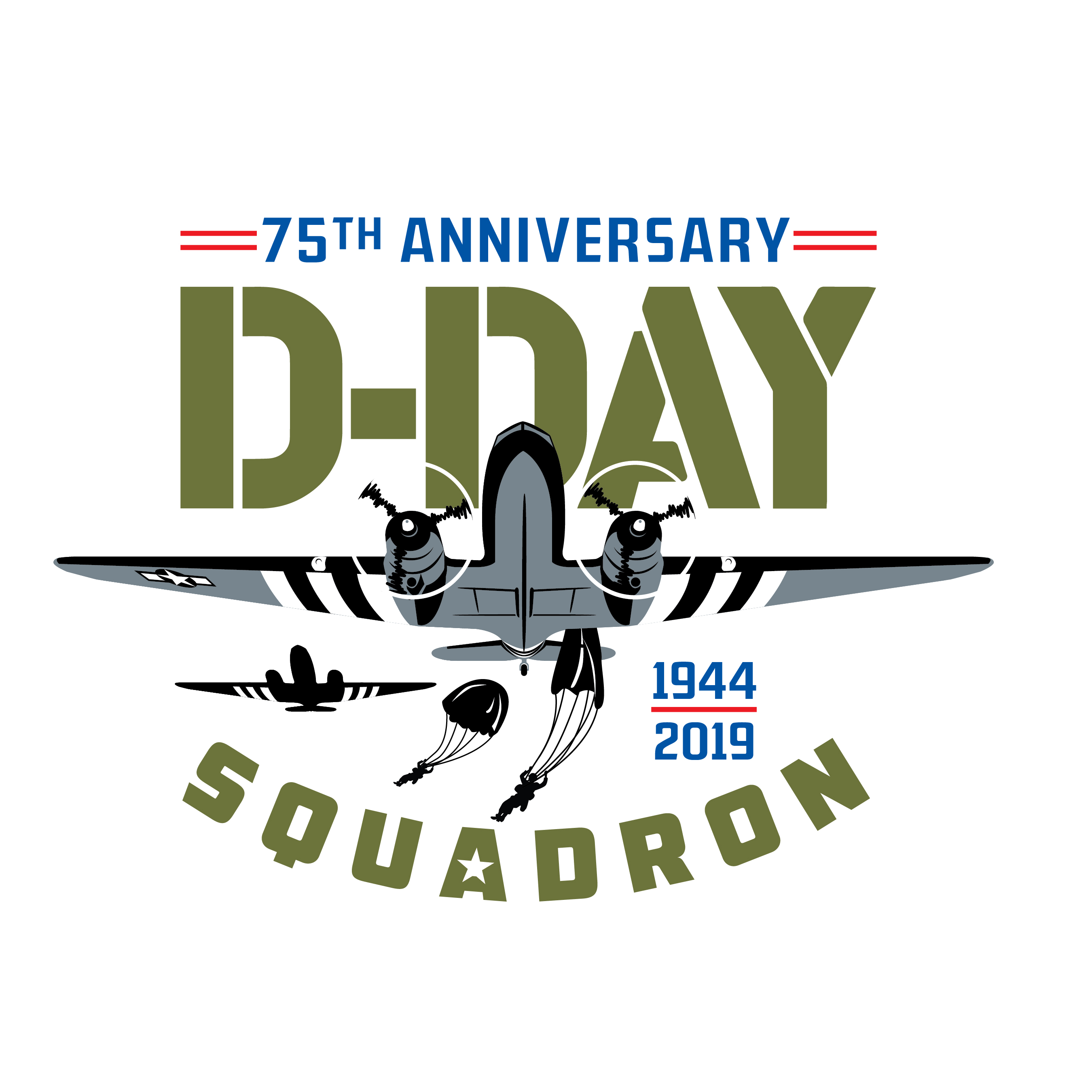 D Day Squadron Logo 75th Final OL 01