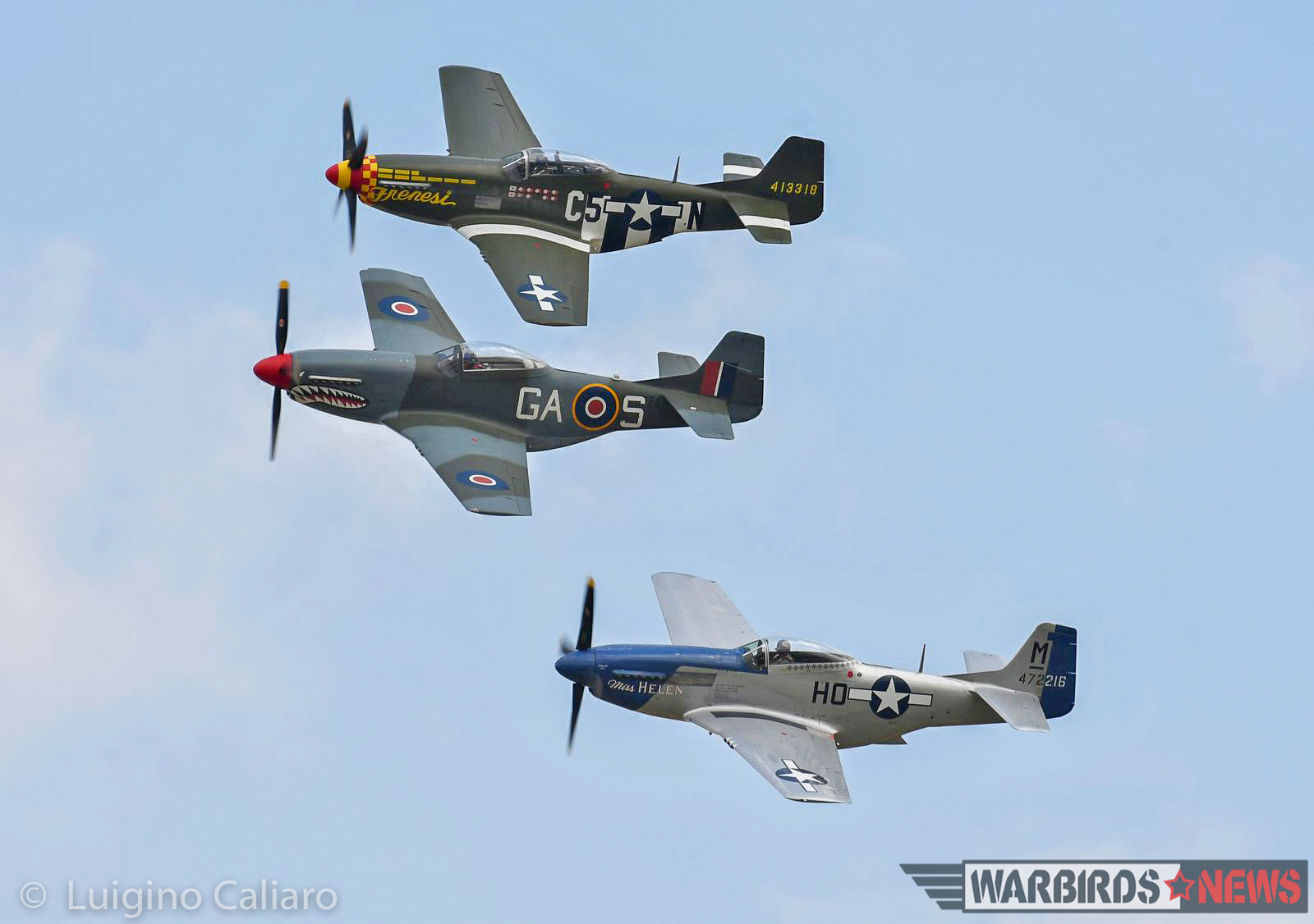 Some of the Mustangs in formation. (photo by Luigino Caliaro)