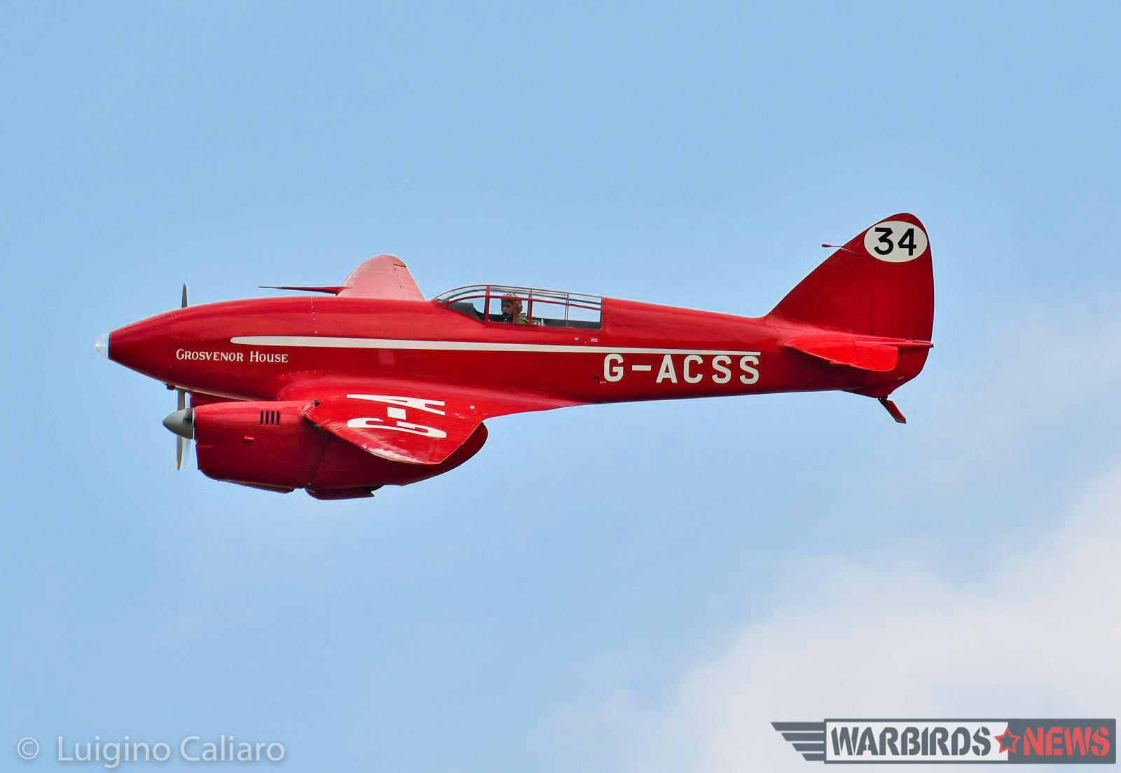 The legendary DH.88 Comet 'Grosvenor House' owned by the Shuttleworth Collection. This very aircraft won the London-to-Sydney McRobertson Air Race in 1934. (photo by Luigino Caliaro)
