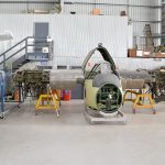 DAP Bristol Beaufighter center section and restored cockpit rebuild commences at HARS 1