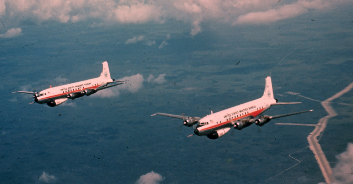 DC 6s US Weather Bureau in flight