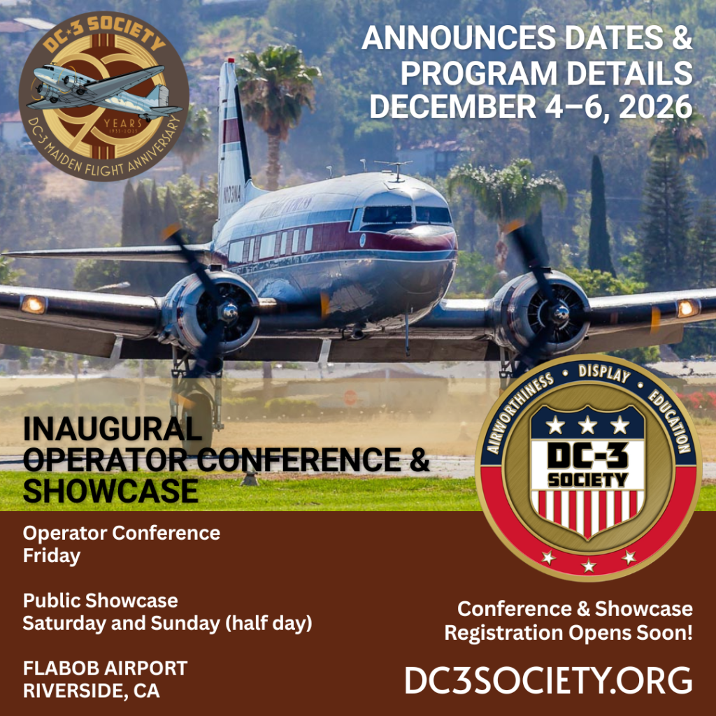 DC-3 Society Announces Inaugural Operator Conference & Showcase 15 DC3S Ops Conf and showcase PR