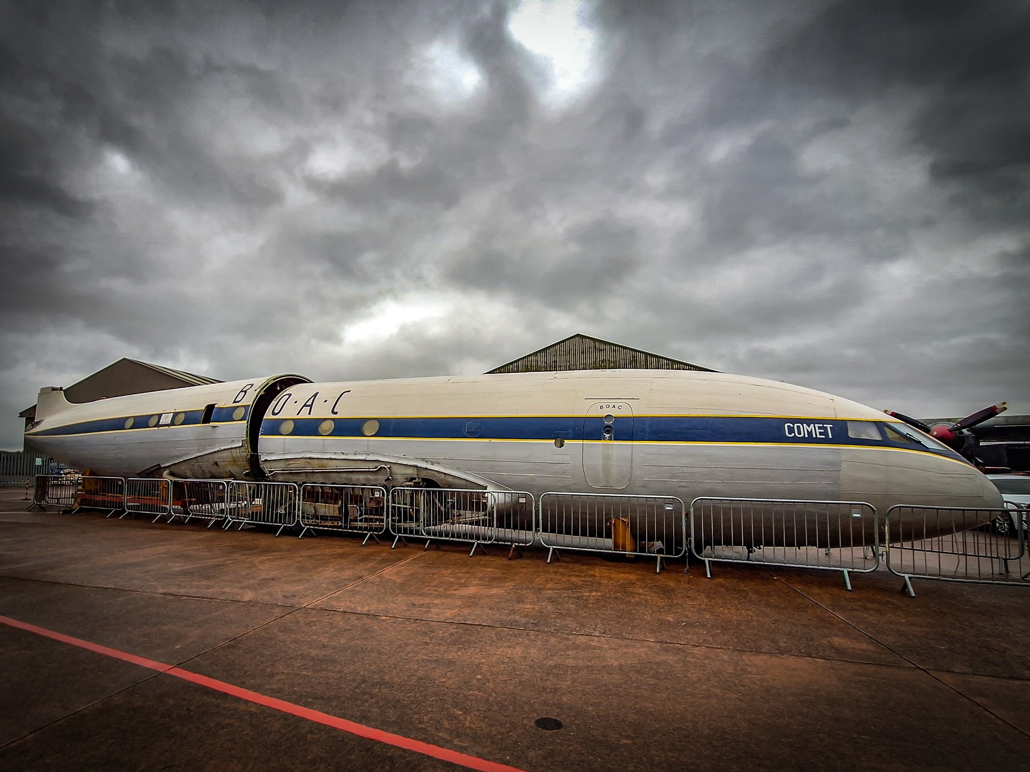 Last Surviving Short-Fuselage de Havilland Comet 1XB Transferred from RAF Museum Midlands to South Wales Aviation Museum 13 DH Comet 1XB G APAS seen at SWAM after its relocation from Cosford
