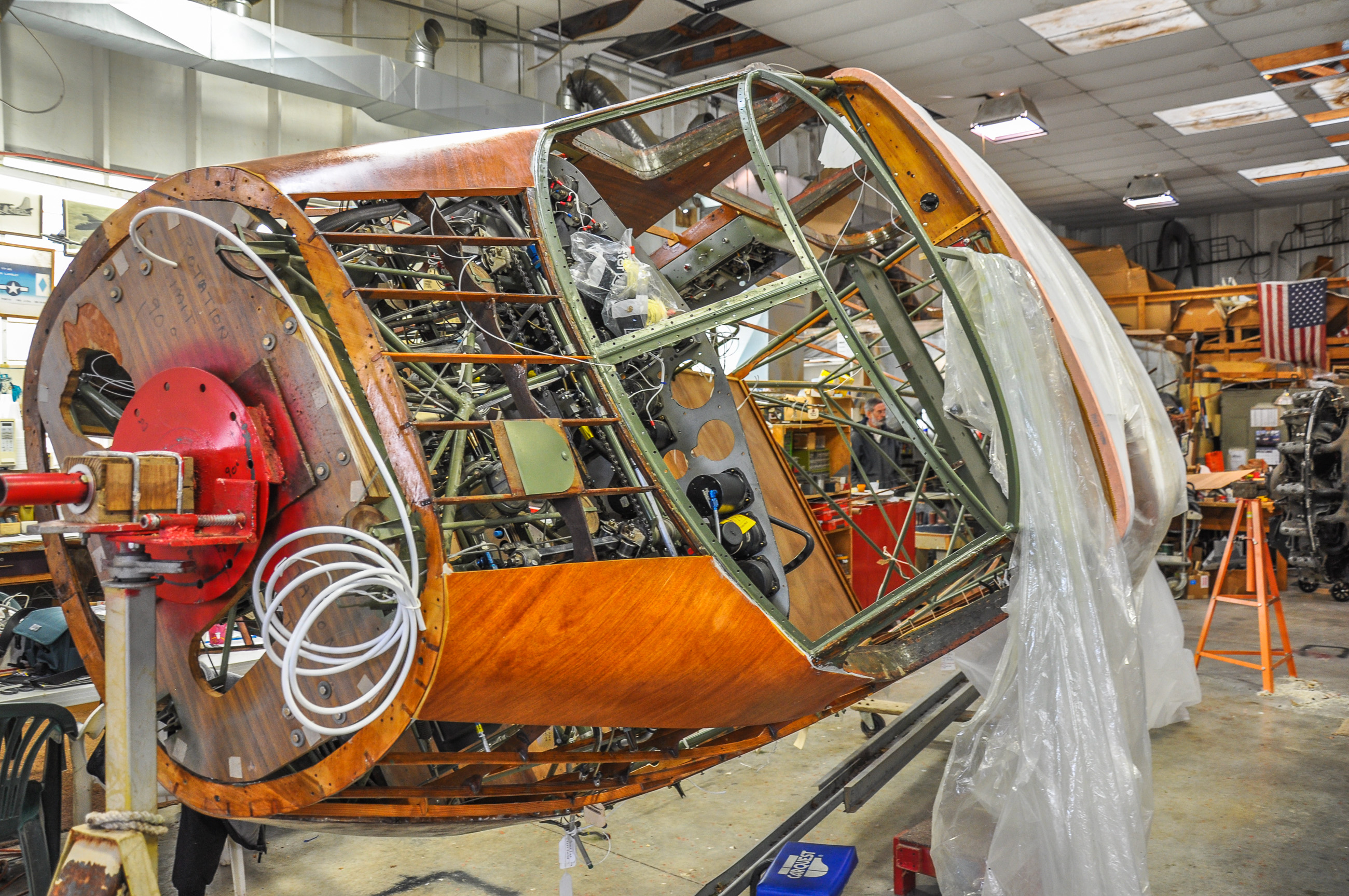 The UC-78 in the rotisserie (taken November 2014). (photo by David Cohen)