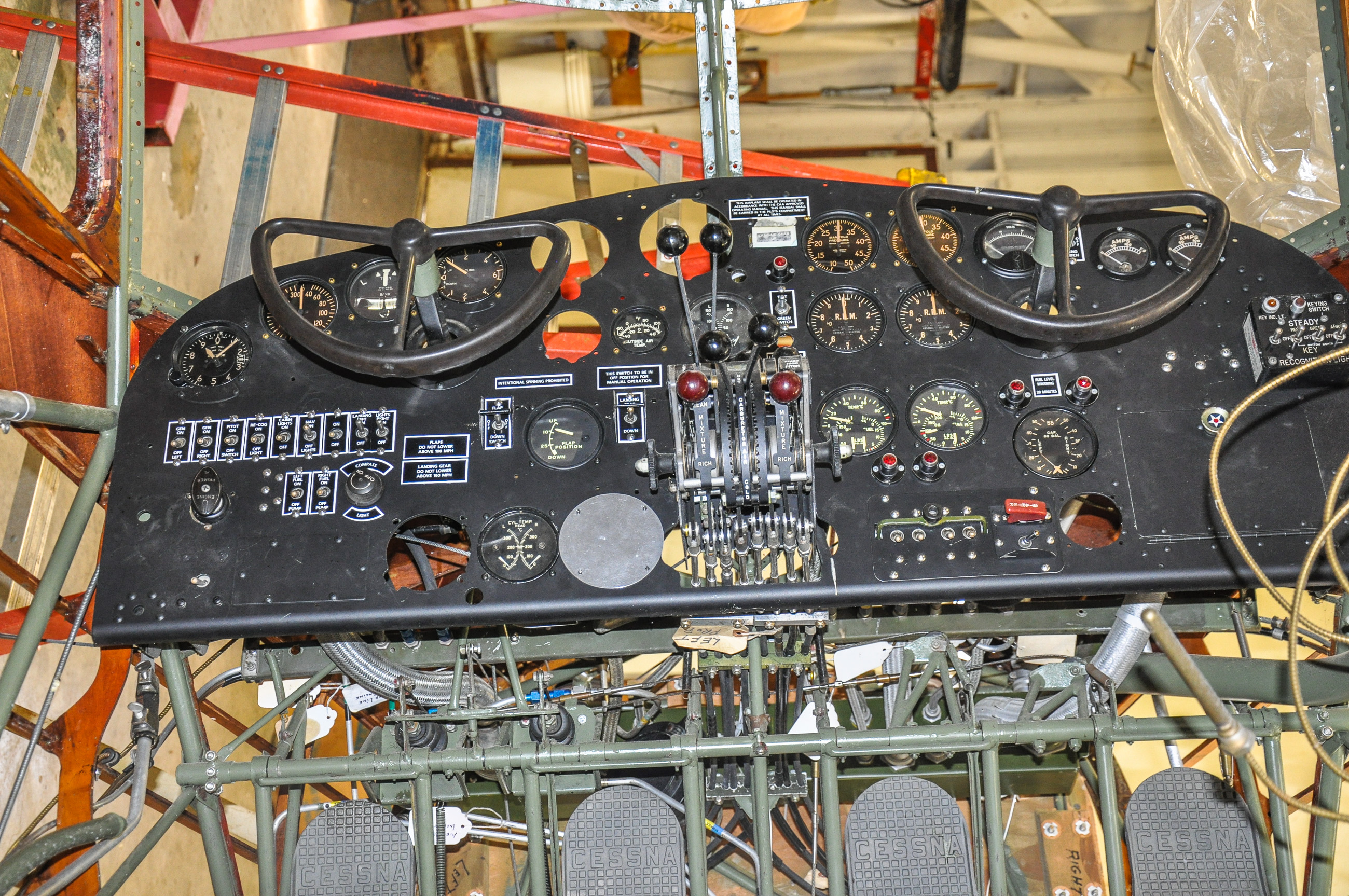 Detail of the instrument panel. (photo by David Cohen)