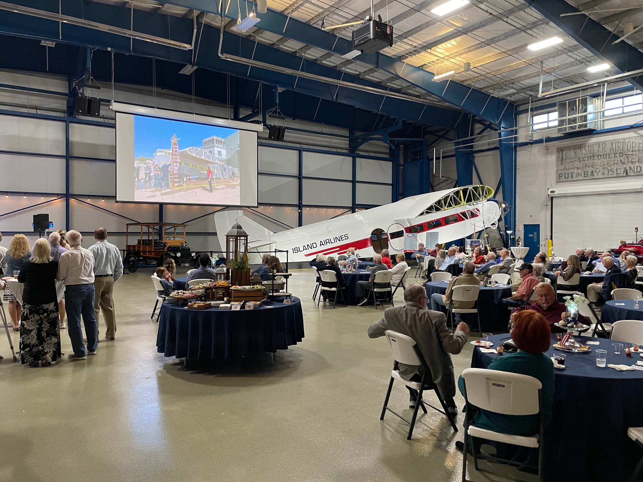 Dedication ceremony for completing the Island Airliners paint scheme on the fuselage and wing center section September 23 2023 Liberty Aviation Museum