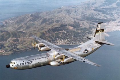 Douglas C 133B Cargomaster AF Ser. No. 59 0529 1501st Air Transport Wing over San Francisco Bay