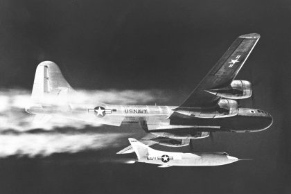 Douglas D 558 2 Bu. No. 37974 dropped from Boeing P2B S1 Superfortress 84029 1 January 1956 Copy