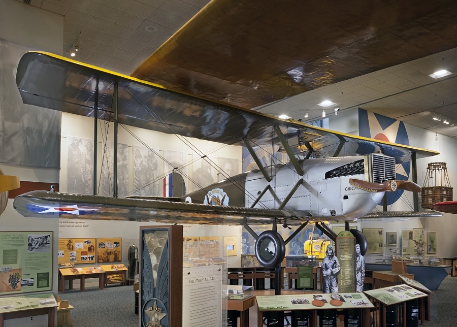 Douglas World Cruiser Chicago inside the old Pioneers gallery before the ongoing renovations NASM Photo by Eric Long 1