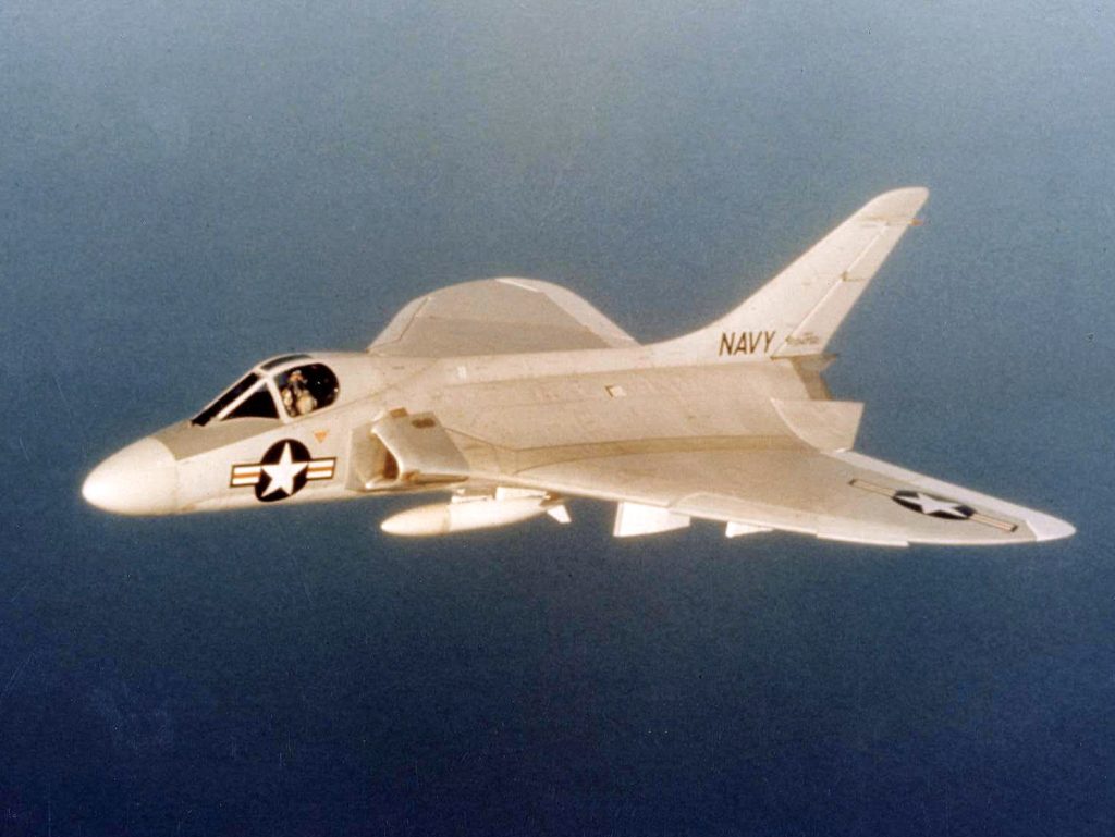 Boneyard Files: Douglas F4D Skyray - The Supersonic Interceptor Lost in Arizona 10 Douglas F4D 1 Skyray in flight c1957
