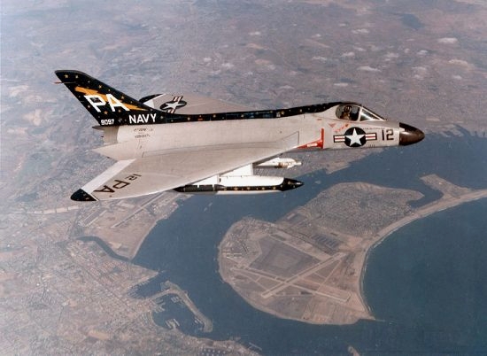 Boneyard Files: Douglas F4D Skyray - The Supersonic Interceptor Lost in Arizona 11 Douglas F4D 1 VFAW 3 in flight over San Diego