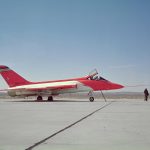 Flight Test Files: Douglas F5D-1 Skylancer - Mastering the High-Speed Sink Rate 13 F5D-1 Skylancer #213 taxis in after a mission.