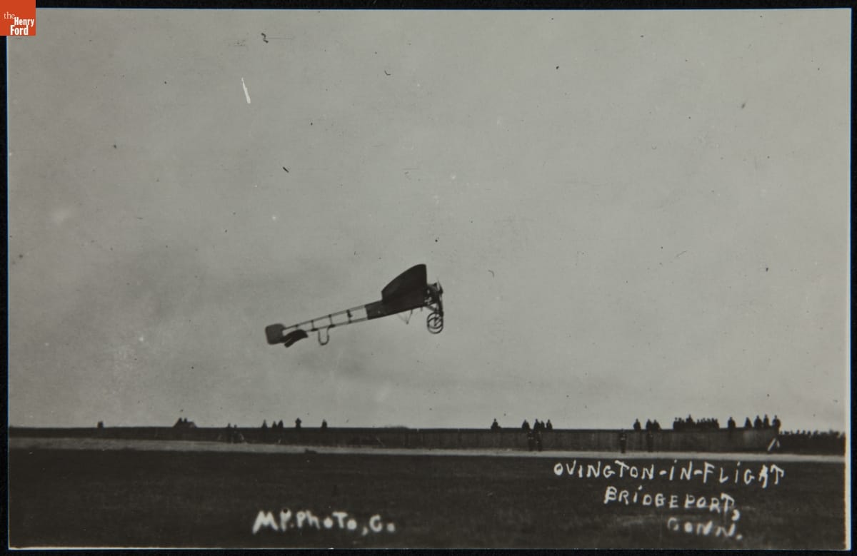 Earle Ovington Flying a Bleriot Monoplane Bridgeport Connecticut 1911