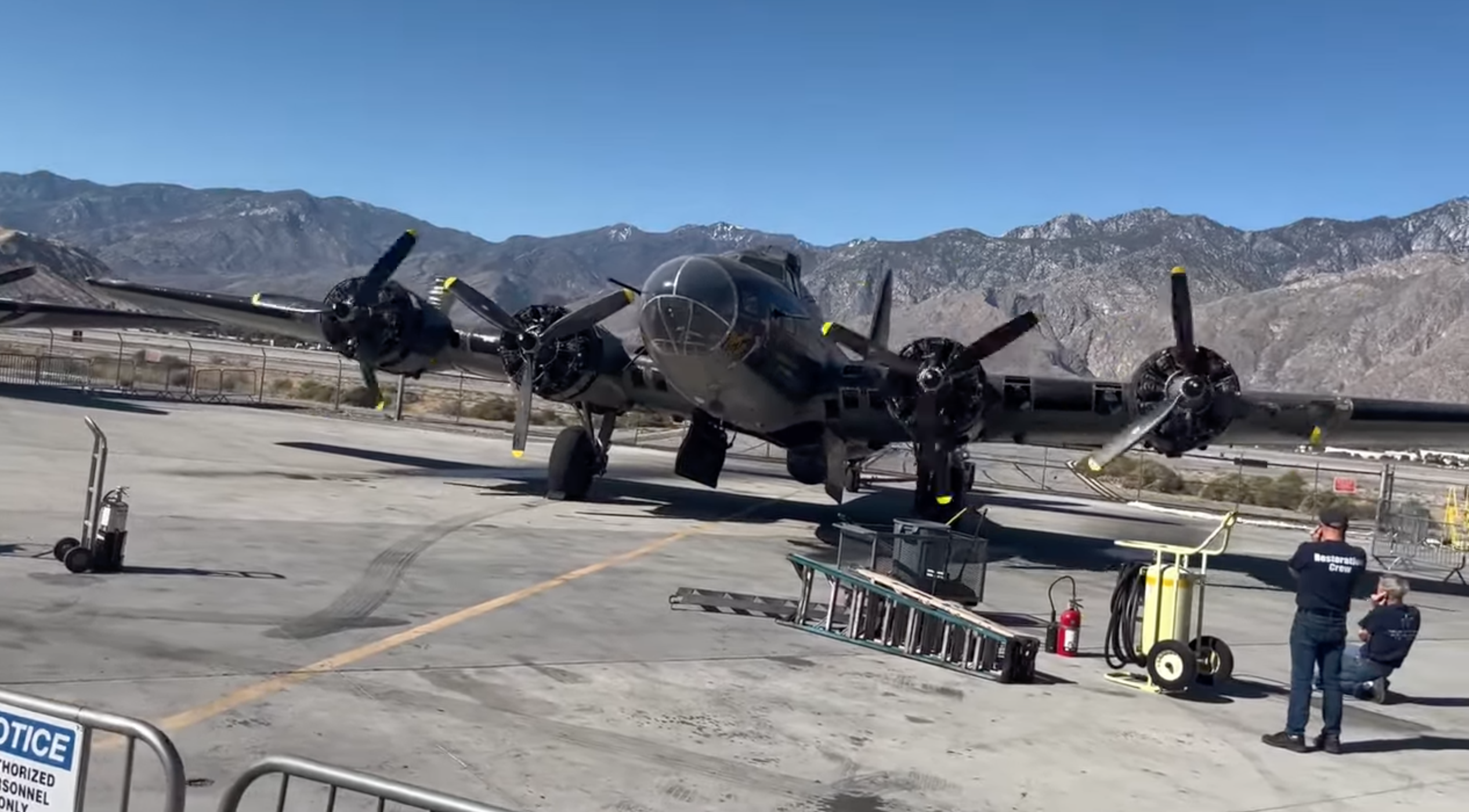 Engine Runs on The Movie Memphis Belle