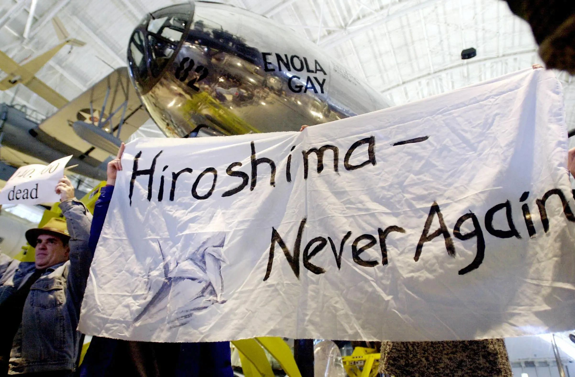 Enola Gay protest courtesy Time