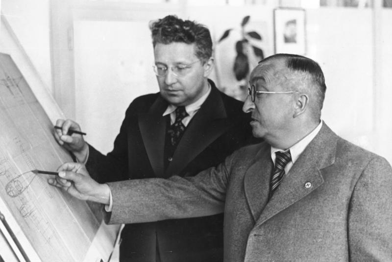 Ernst Heinkel right with Siegfried Günter