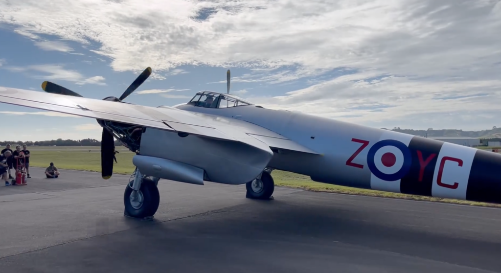 Exciting Times! The AvSpecs team fired up NZ2308s Rolls Royce Merlin’s for the first time! Screenshot from AVspecs video