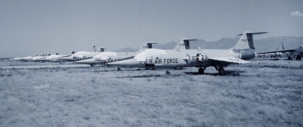 Boneyard Files: Lockheed F-104 Starfighter - The Silver Needles of Davis Monthan 18 F 104 line Neil Aird 091968 1280a