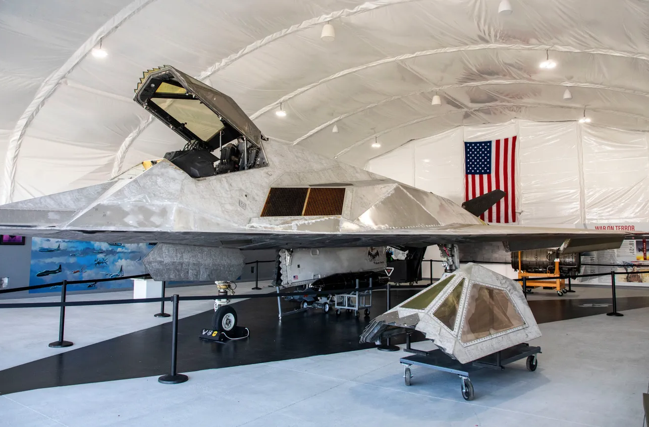 F 117 Nighthawk Goes on Display at Palm Springs Air Museum