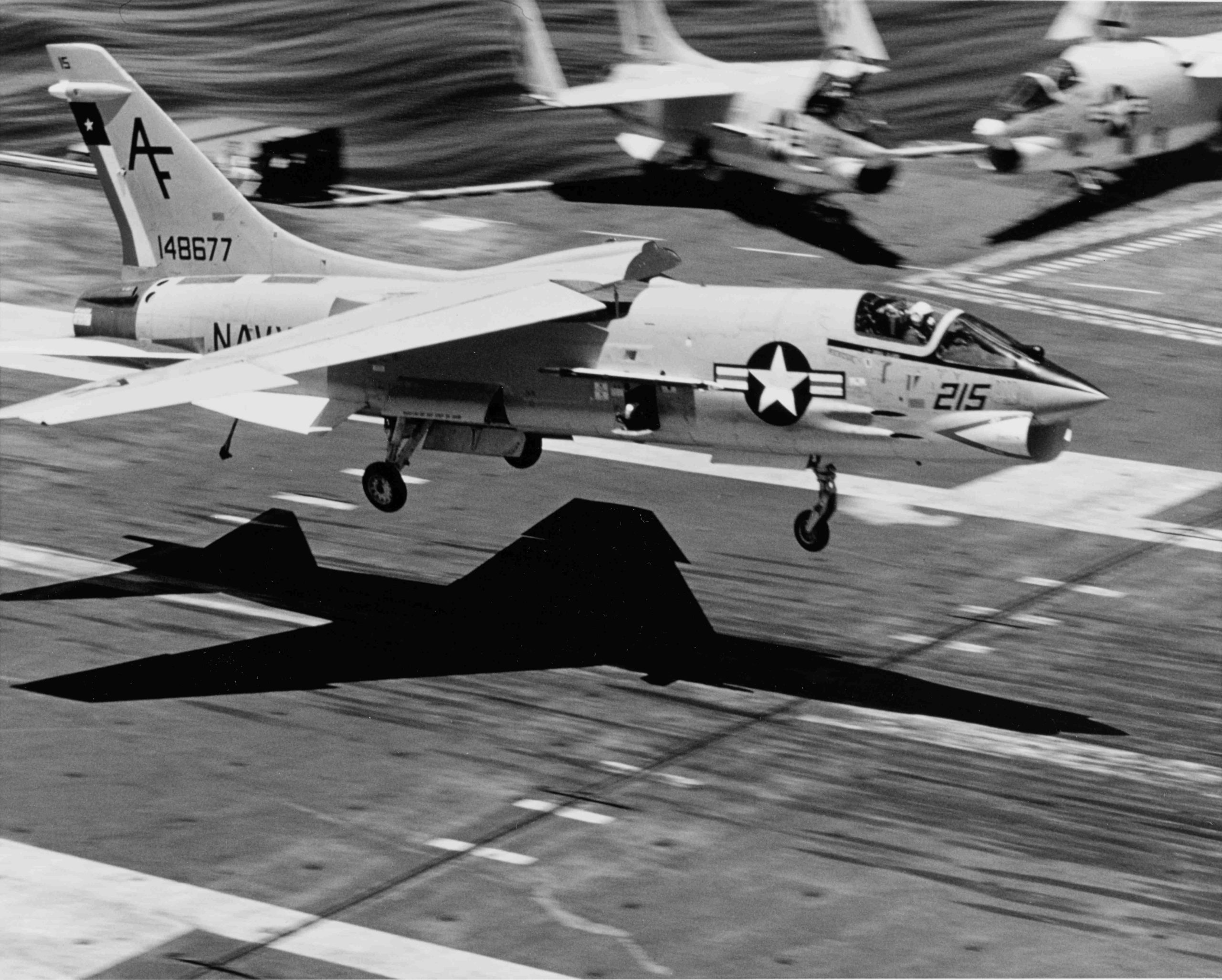 Travel For Aircraft Bookshelf - F8U Crusader by Ernest M. Snowden 14 F 8 coming aboard USS Kennedy CVA 67 in 1971 credit NARA K 90599 scaled