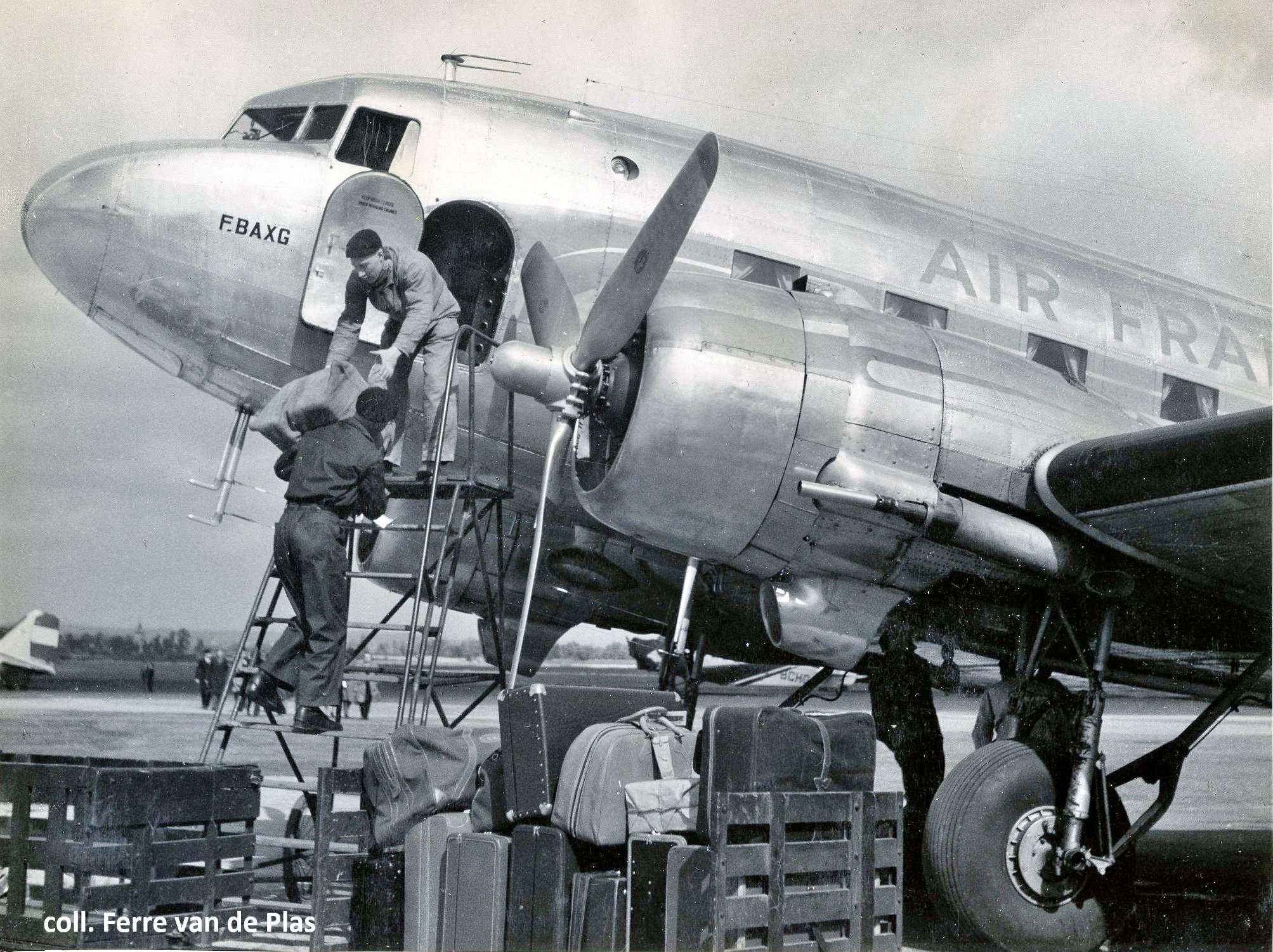 DC-3 F-BLOZ Departs La Ferté-Alais for New Home in Belgium 11 F BAXG Air France Ferre Van de Plas collection 816