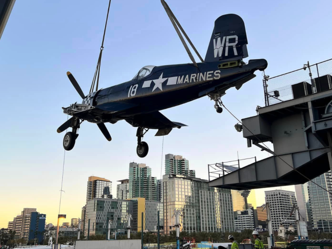 F4U 4 Corsair BuNo 97349 Joins The Fleet at the USS Midway Museum