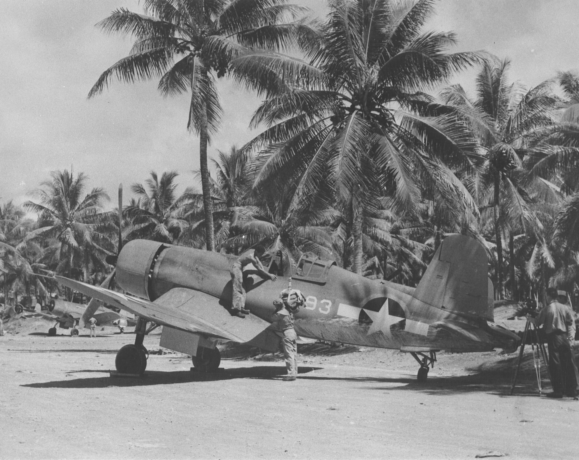 F4U of VMF 214 at Turtle Bay Airfield Espiritu Santo 1