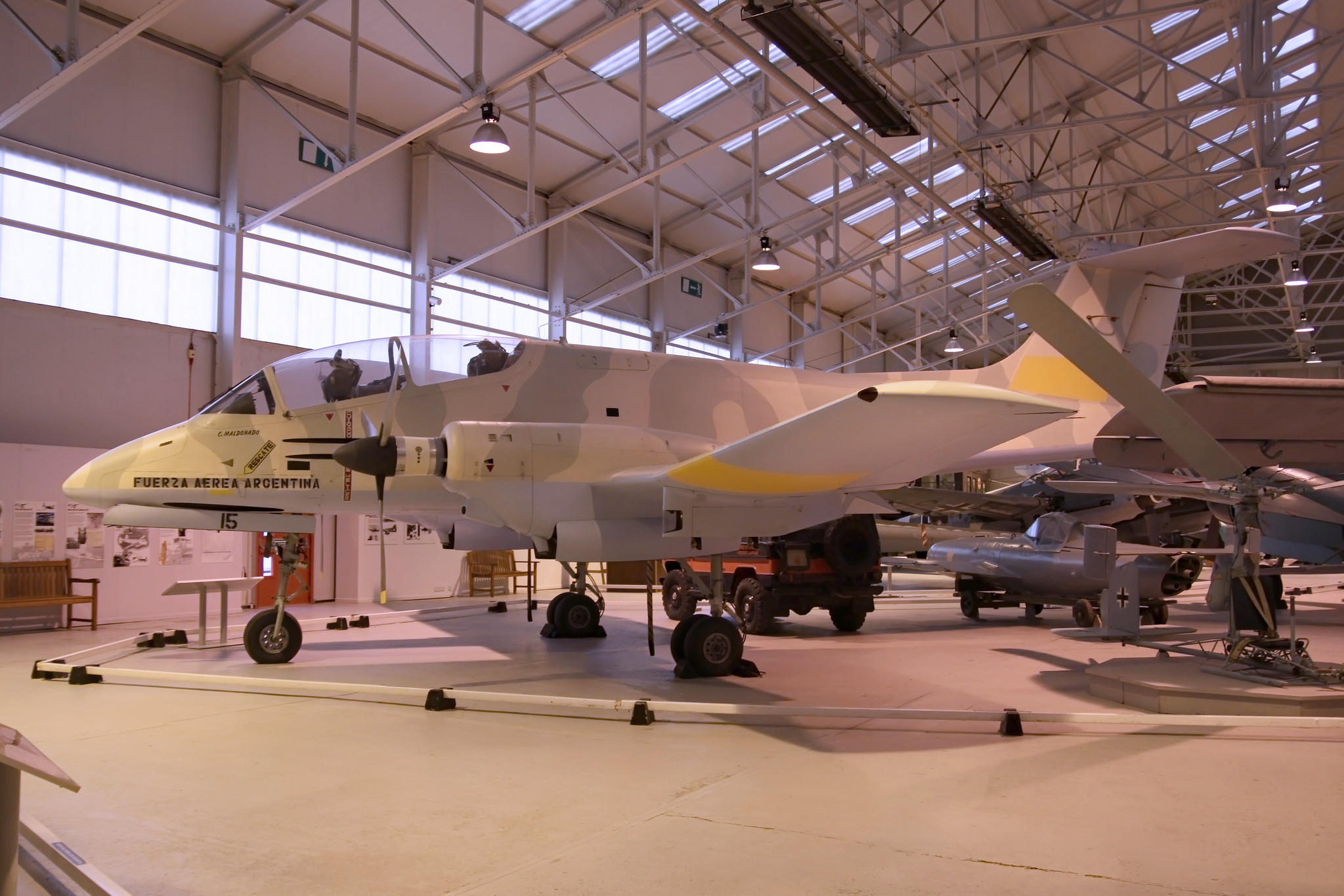 FMA IA 58 Pucara A 515 ZD485 at the RAF Museum Cosford