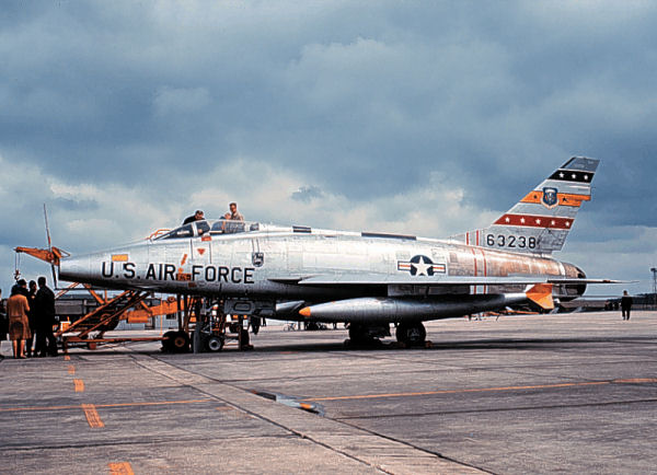 Boneyard Files: North American F-100 Super Sabre - Supersonic Pioneer 10 left in the sand F 100d 56 3238 50tfw WC 1958