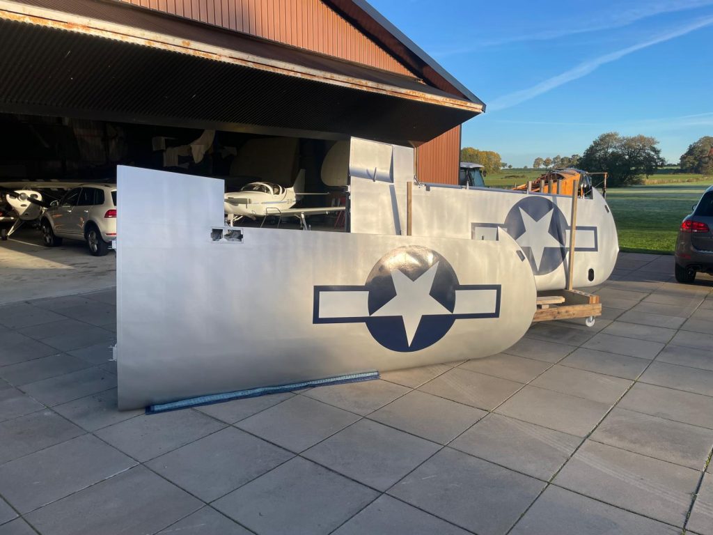 Final Covering and Systems Work Advance on American Heritage Museum’s PT-19 11 Fairchild PT 19A Recruit serial number 43 31512 Wings