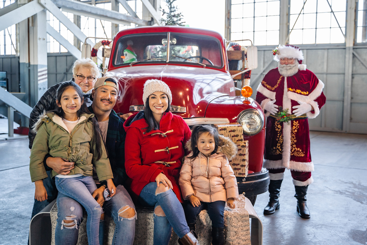 Family Photo with Santa Claus