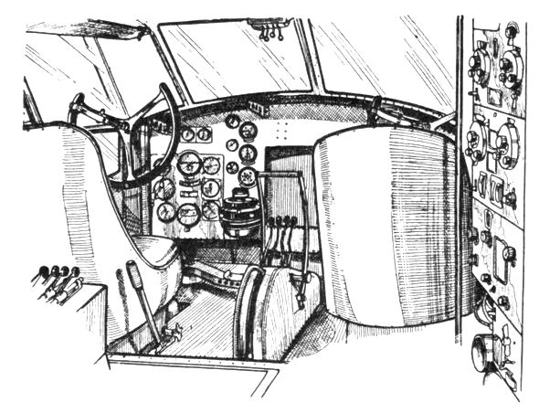 Grounded Dreams: Farman F.224 - A Forgotten Giant of the Pre-War French Sky 18 Farman F.224 cockpit drawing LAerophile December 1936