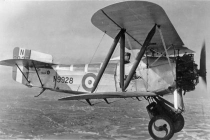 First flight of the Fairey Flycatcher 6