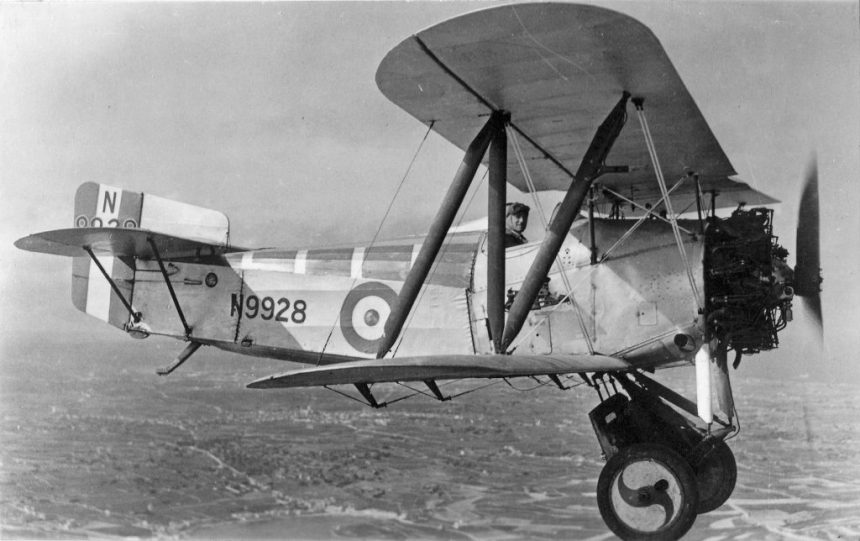 First flight of the Fairey Flycatcher 6