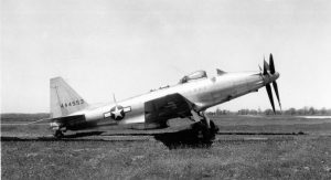 Fisher P 75A 44 44553 during WWII. This was the aircraft that would enter the collection of the National Museum of the USAF in Dayton OH San Diego Air and Space Museum Archives