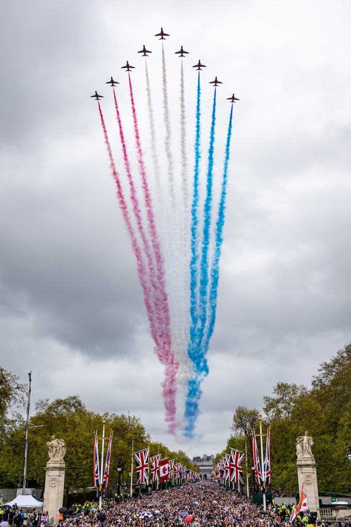 RAF Red Arrows to Make EAA AirVenture Oshkosh Debut in 2026 13 Flypast King Charles coronation 2023