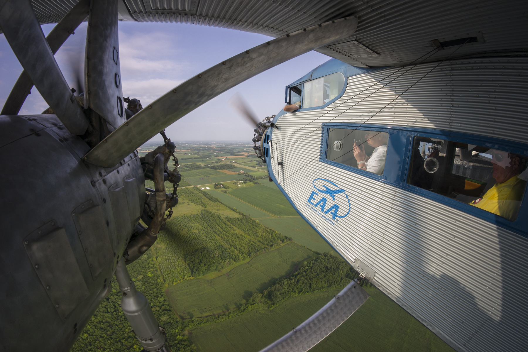 Ford Tri Motor wing mount view by Dennis Biela