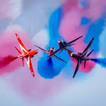RAF Red Arrows to Make EAA AirVenture Oshkosh Debut in 2026 11 Four ship weave maneuver 2024