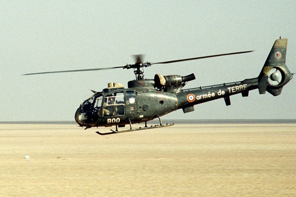 French SA341F2 Gazelle during Desert Shield