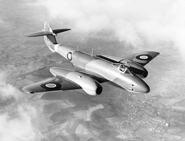 Today In Aviation History: Gloster Meteor - First Jet to Break World Speed Record 12 Gloster Meteor F Mk.III EE457 sister ship of the two record setting Mk.IV prototypes