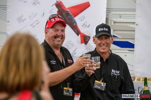 Gordo Sanders and Nick Macy celebrating their 10th and 25th Anniversaries of their first Reno Air Races. (Image Credit: Moose Peterson)