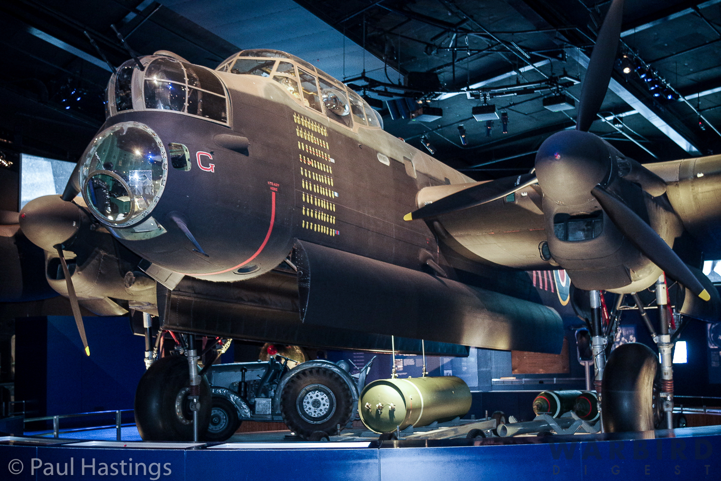 HAS088011 The AWMs Avro Lancaster B1 W4783 G for George flew 90 missions over Europe. Photo Paul Hastings