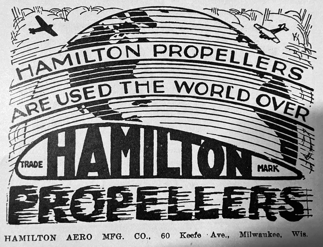 The First 25 Years of Hamilton Standard, Part 1: The Origins of Hamilton Standard 10 Hamilton Aero Manufacturing advertisement Aviation magazine July 2 1928