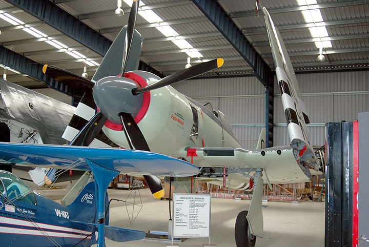 Hawker Sea Fury VH SHF at Flying Fighters Archerfield Qld prior to dismantling