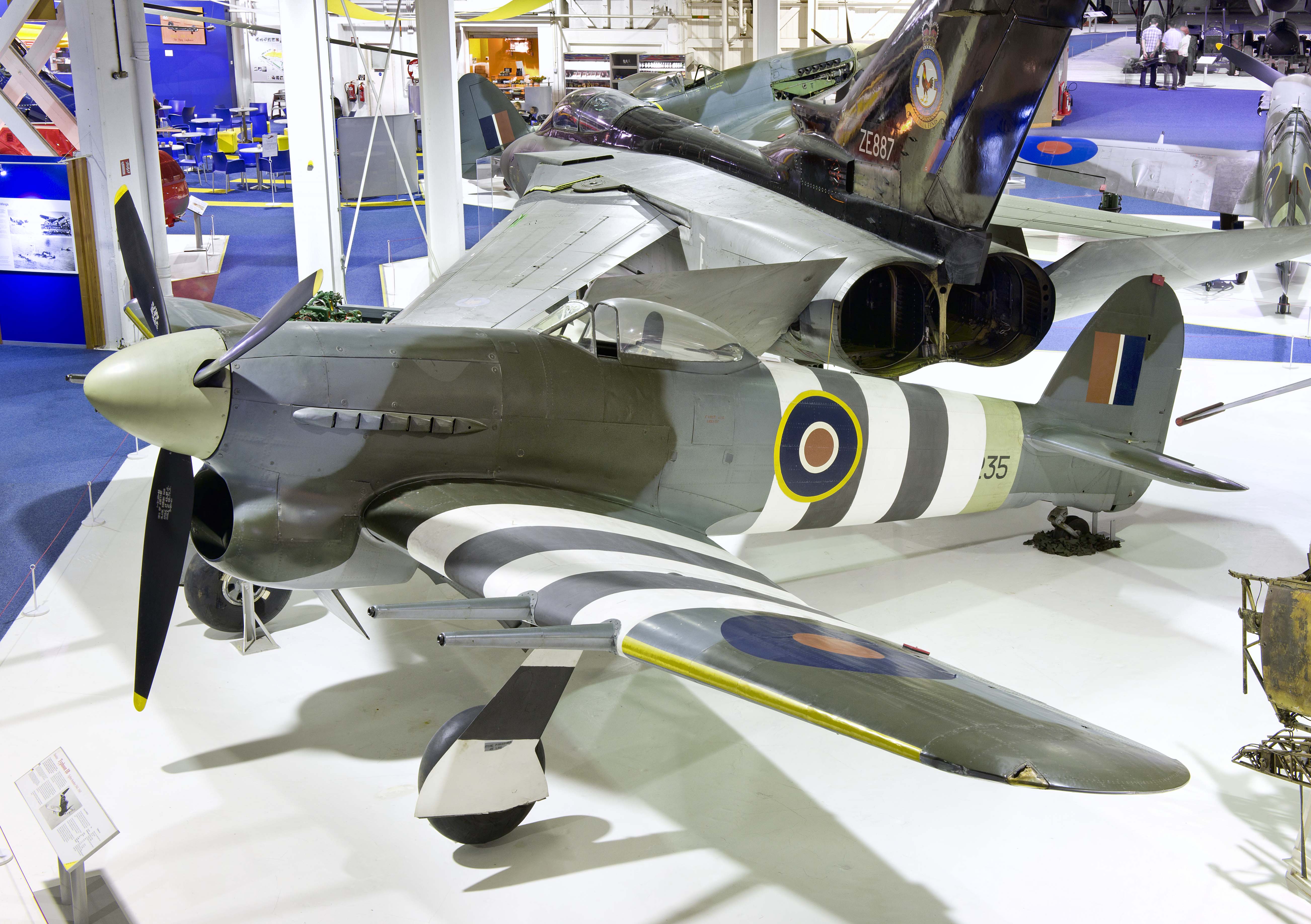 Hawker Typhoon IB, MN235 on display at RAF Museum Hendon, where she has resided for many years. The "Tiffie" will soon be on her way to Canada, where she will go on display at the Canada Aviation & Space Museum in Ottawa, Ontario. (photo via RAF Museum)