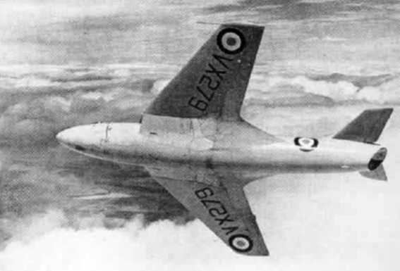 Today In Aviation History: First Flight of the Hawker P.1081 12 Hawker P.1081 breaking right 1950
