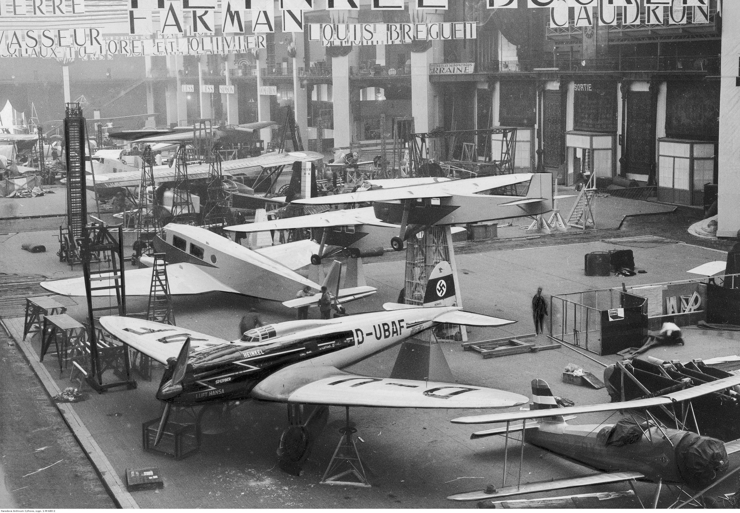 Heinkel He 70 D UBAF Sperber Sparrowhawk at the 1934 Paris Air Show Wikimedia Commons scaled