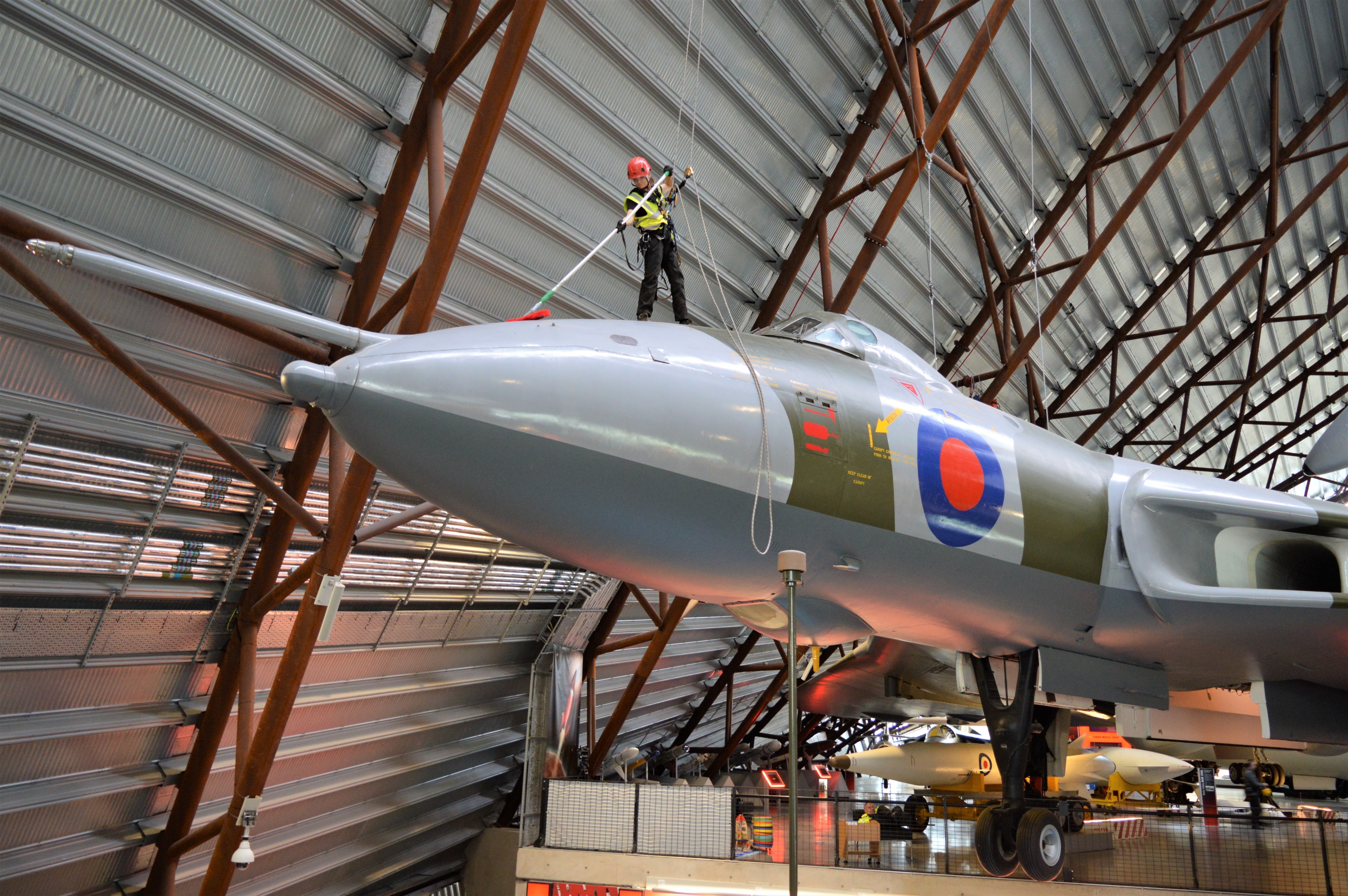 High level aircraft cleaning RAF Museum Cosford 29 30 April