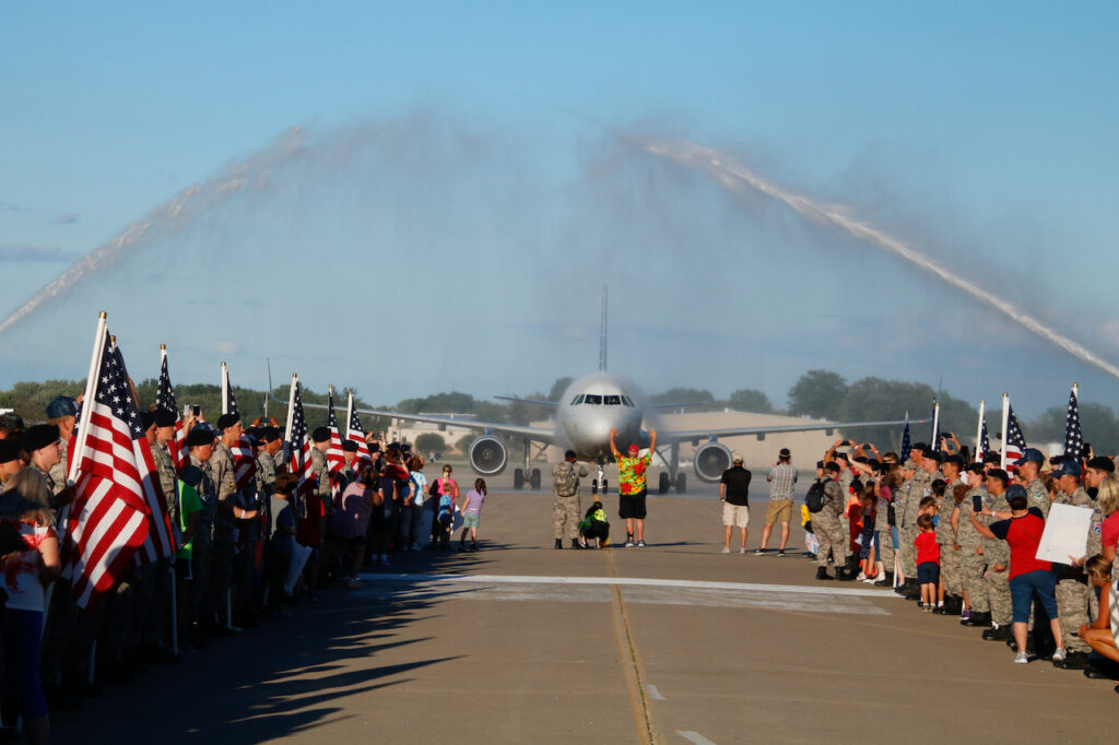 Honor Flight 23 water cannon by Jaime Cordova