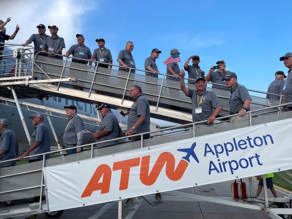 EAA AirVenture Oshkosh voted Best Air Show in USA Today 10Best national poll 18 Honor Flight arrival on ramp 20250725